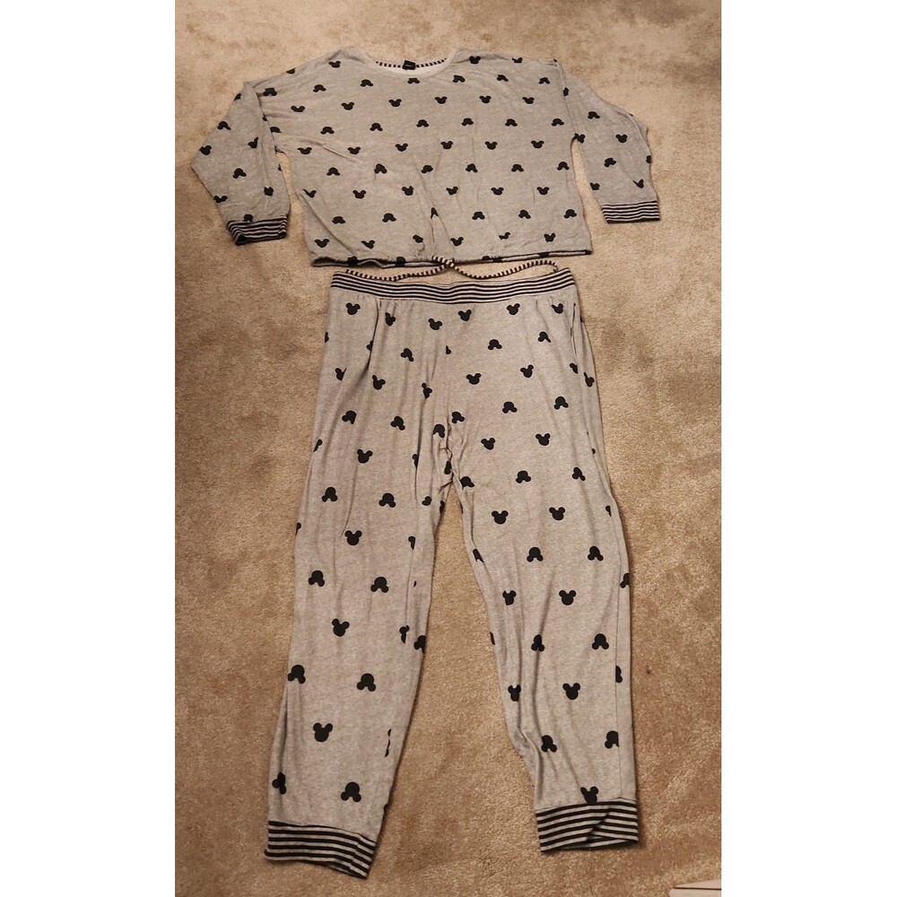 Disney Women's Mickey Mouse Gray Set of Sweatpants & Sweatshirt Size XXL